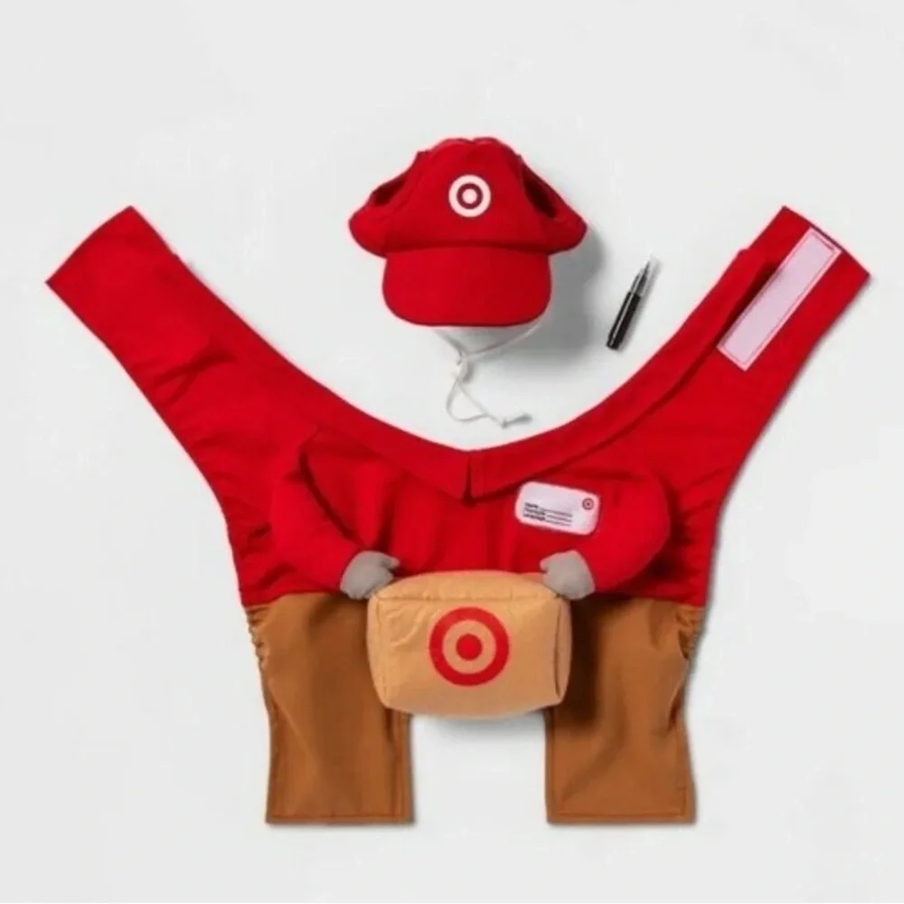 Halloween 2pc Target Delivery Dog Funny Cute Frontal Pet Costume Size Medium